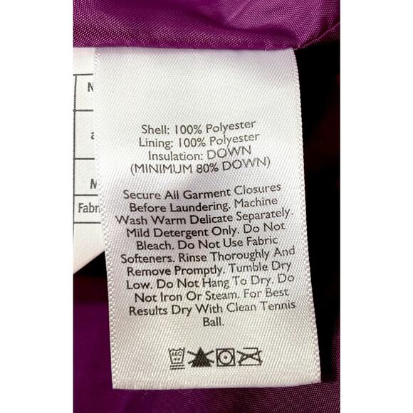 Eddie Bauer EB650 Goose Down Puffer Vest Womens Size L Magenta Zip Pockets Snaps - Picture 9 of 9